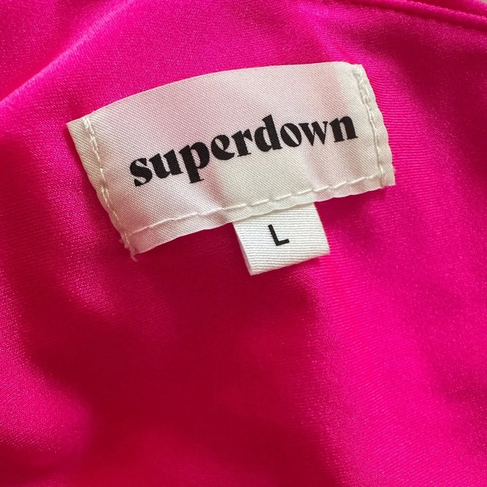 Superdown Hot pink one-shoulder mini dress - Picture 7 of 8